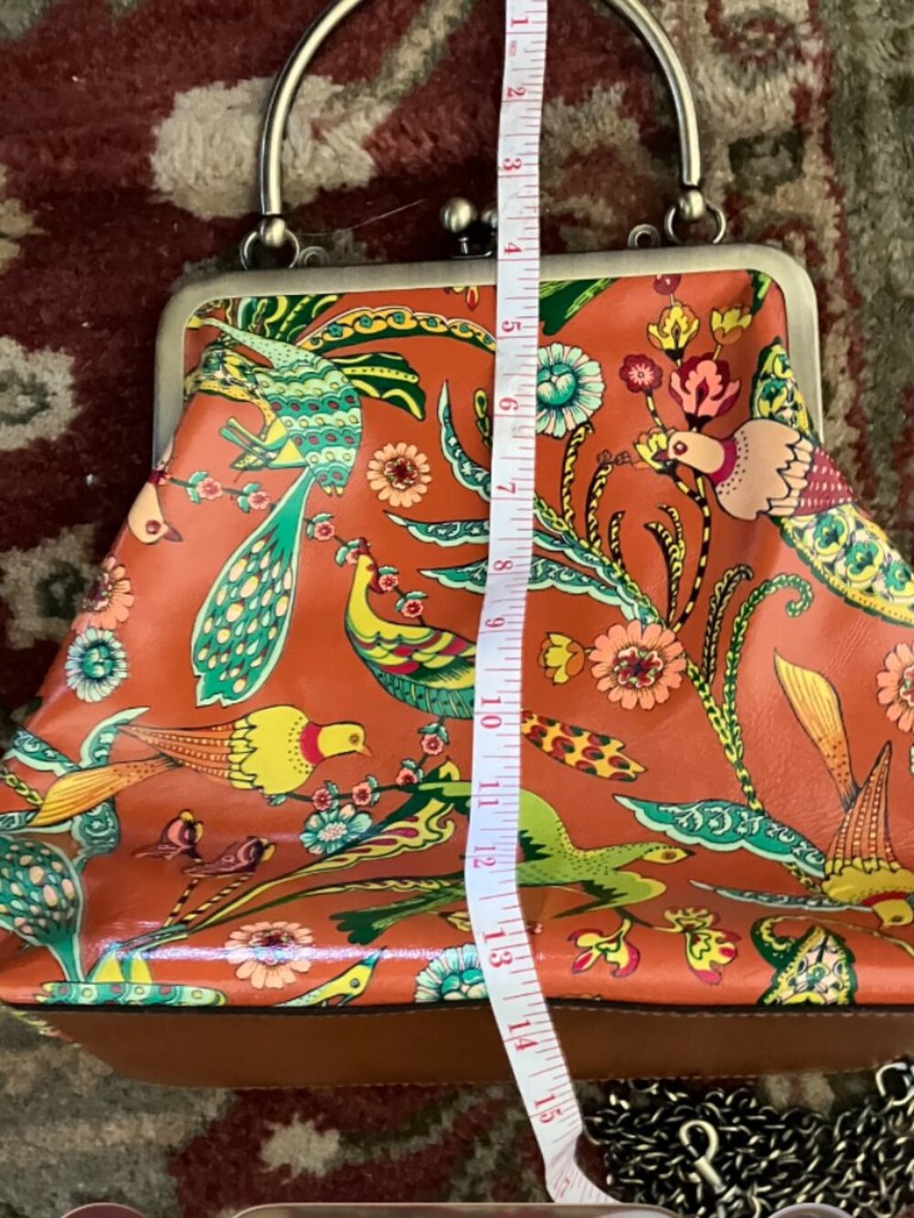 Patricia Nash Floral Crossbody Bag with Optional Crossbody Chain - Picture 10 of 13